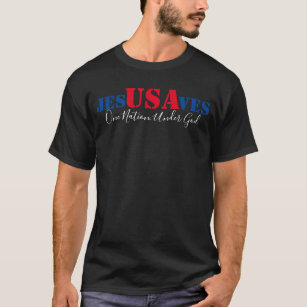Jesus Saves/USA T Shirt