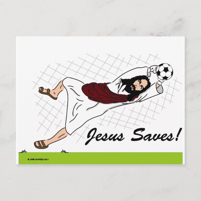 JESUS SAVES! VYKORT (Framsida)