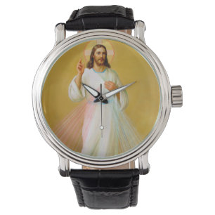 Jesus Savior Blating Catholique Artwork Armbandsur