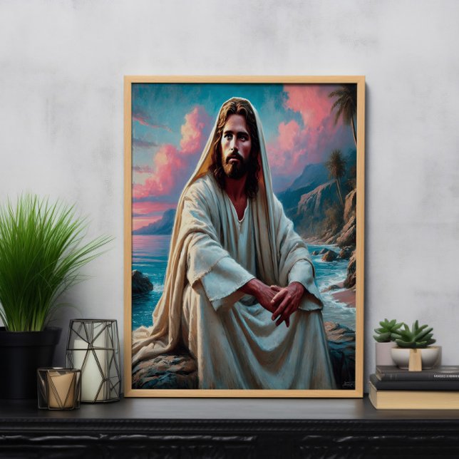 Jesus Savior by Shore in Quiet Reflection Poster (Skapare uppladdad)