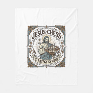 Jesus Schackstrategi Symbol Jesus Schackstrategi C Fleecefilt
