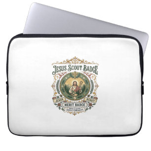 Jesus Scout-märke Förtjänstmärke Jesus Scout-märke Laptop Fodral
