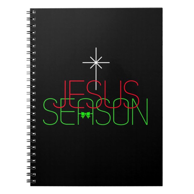 Jesus Season Anteckningsbok Med Spiral (Framsidan)