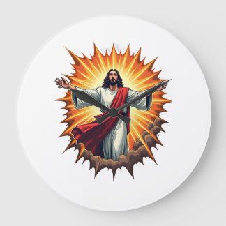 Jesus Seger Brister Vintage Gravyr T-Shirt Stor Klocka