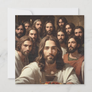 Jesus selfies med 12 lärjungar kort