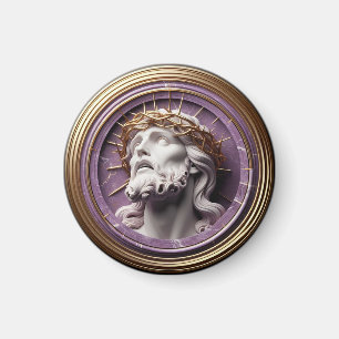 Jesus ser upp mot himlen med törnen magnet