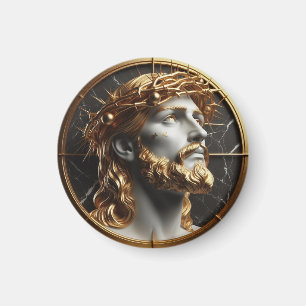 Jesus ser upp mot himlen med törnen magnet