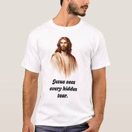 Jesus Ser Varje Dold Tår T-Shirt