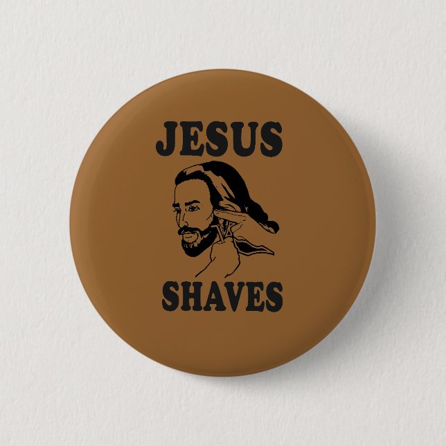JESUS SHAVES KNAPP (Framsida)