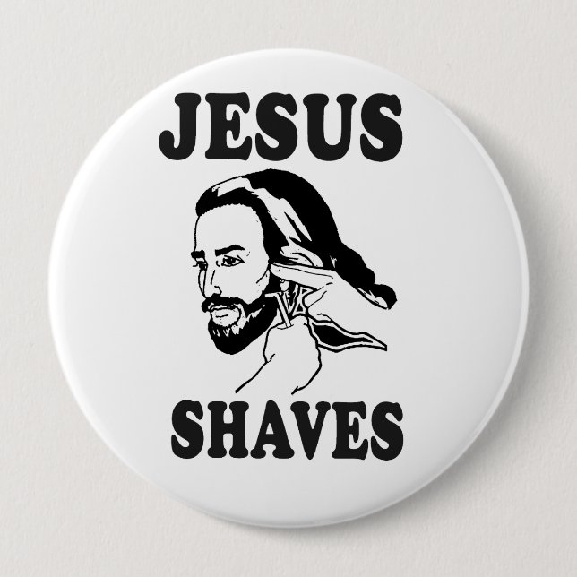 JESUS SHAVES KNAPP (Framsida)