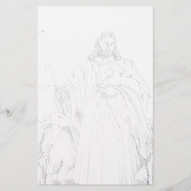 Jesus Shepherd Stationery Brevpapper (Framsida)