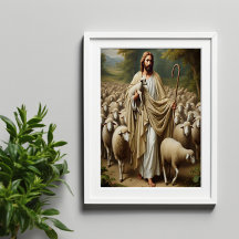 Jesus Shepherding Lambs i Serenity