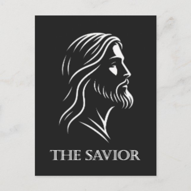 Jesus silhuette, Savior Vykort (Framsida)