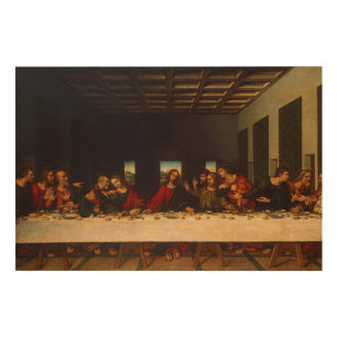 Jesus sista middag med sina apostlar trätavla