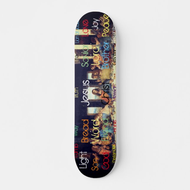 Jesus Sista Supper Mini Skateboard Bräda 18,5 Cm (Framsida)
