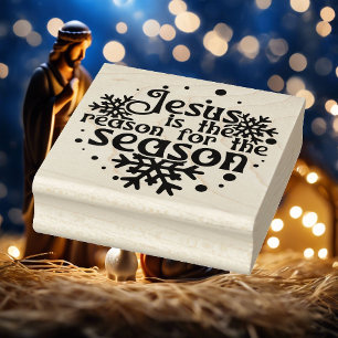 Jesus: Skälet till säsongens jultorg Wood Stämpel