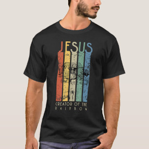 Jesus skaparen av regnbågen Noah och Ark T Shirt