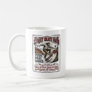 Jesus Skate Longboard Tröja Kristna Kaffemugg