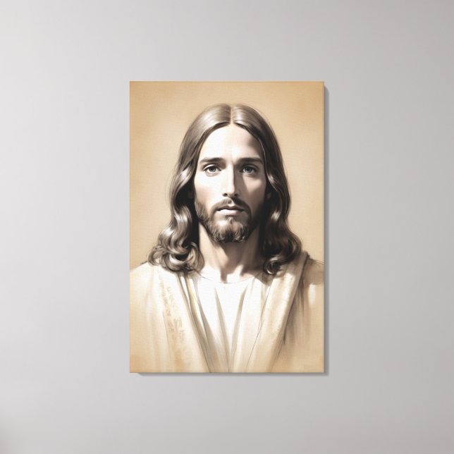 Jesus sketch 6 canvastryck (Framsida)