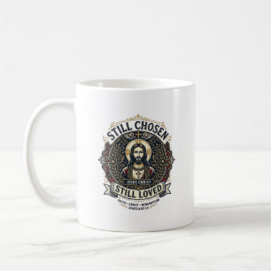 Jesus skilsmässa återhämtning T-shirt kristen graf Kaffemugg