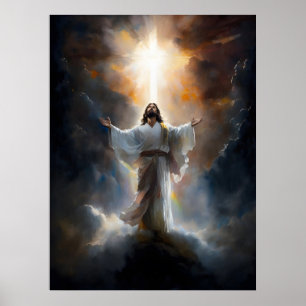 Jesus skjuter mot himlen poster