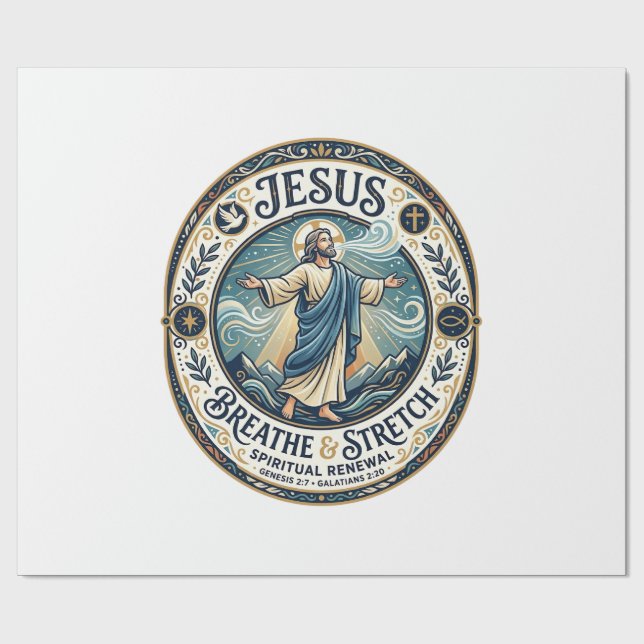 Jesus sköna rörelse Wellness Tröja Tro baserad D Presentpapper (Platt)