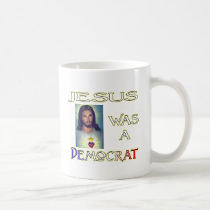 Jesus skulle är en demokrat (svarten) kaffemugg