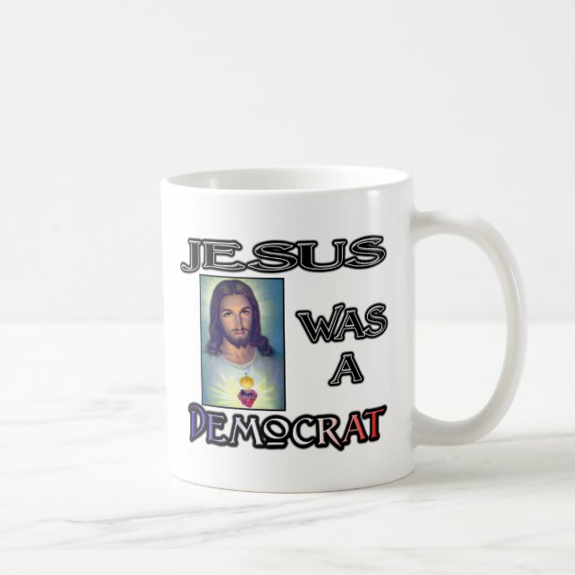 Jesus skulle är en demokrat (vit) kaffemugg (Höger)