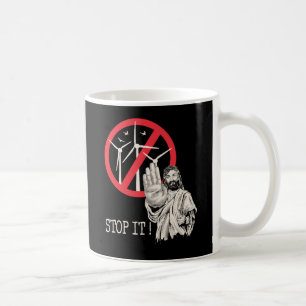 Jesus skulle vara emot vindens makt kaffemugg