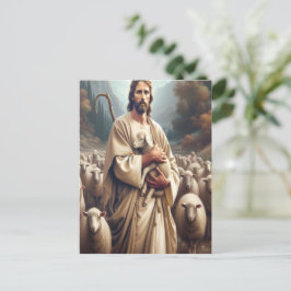 Jesus skyddar hans älskade får vykort