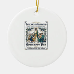 Jesus släktträd tröja tro baserad design julgransprydnad keramik
