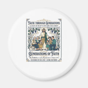 Jesus släktträd tröja tro baserad design magnet