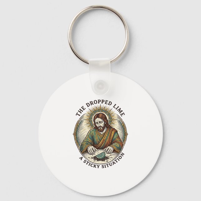 Jesus släppte Lime Kilo Smutsig Golv Tequila Party Nyckelring (Framsida)