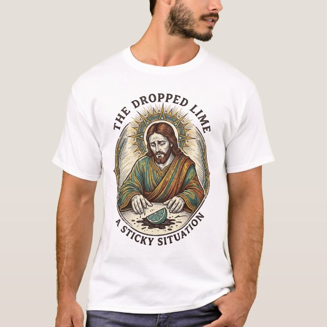 Jesus släppte Lime Kilo Smutsig Golv Tequila Party T Shirt (Framsida)