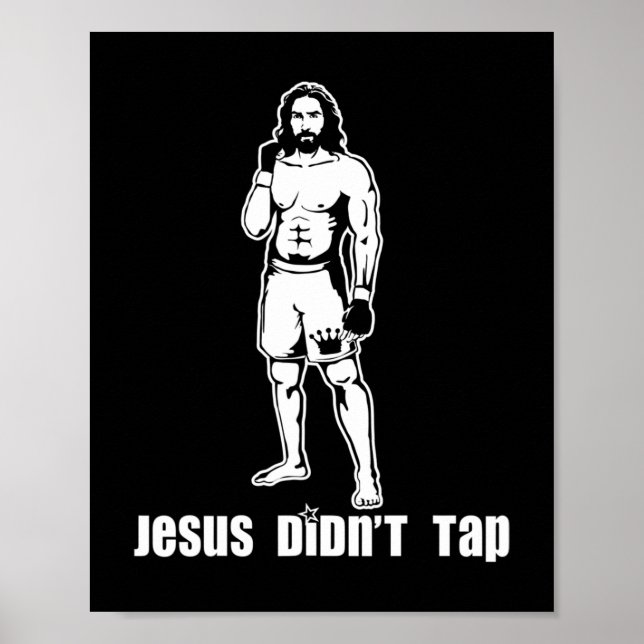 Jesus slog inte på MMA T-ShirtJesus mot MMA T Poster (Framsidan)