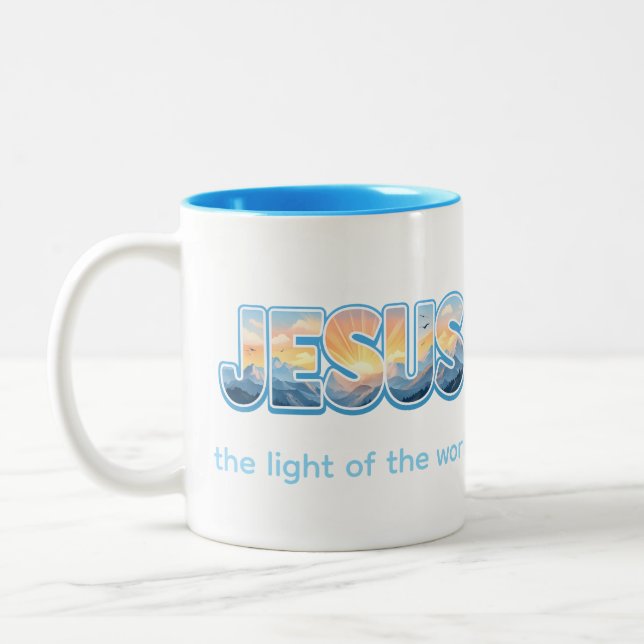 Jesus soluppgång Två-Tonad mugg (Vänster)