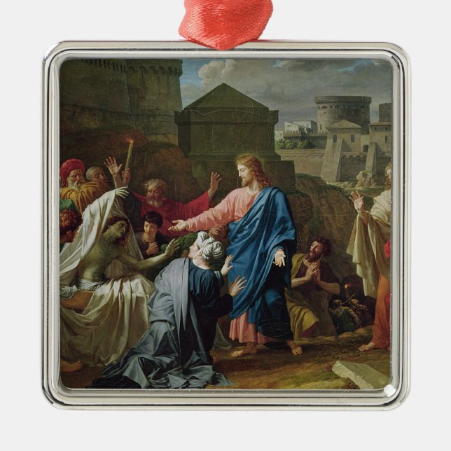 Jesus som återuppväcker sonen av änkan av Naim Julgransprydnad Metall (Framsidan)