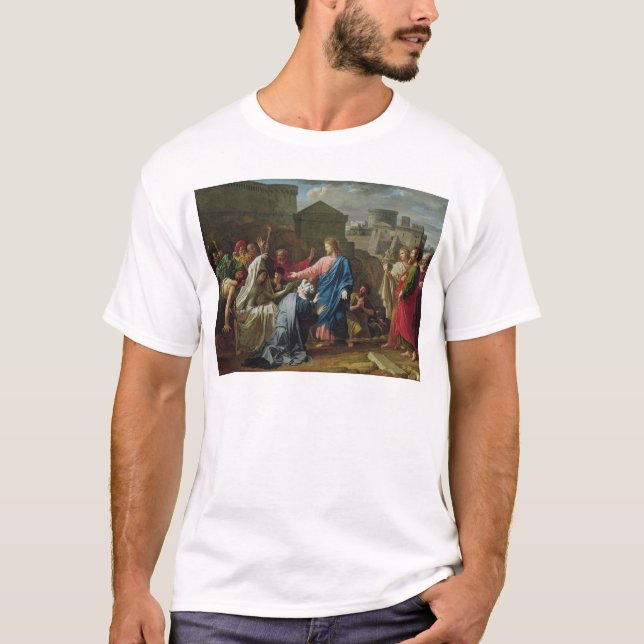 Jesus som återuppväcker sonen av änkan av Naim T-shirt (Framsida)