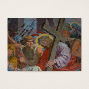 Jesus som bär hans Kor Visitkort