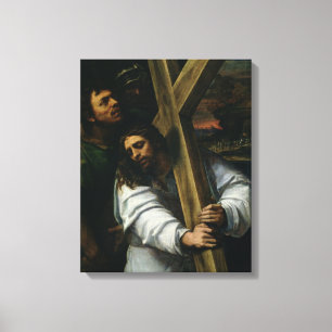 Jesus som bär kor, c.1535 (olja på panel) canvastryck