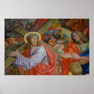 Jesus som bär Kor Poster
