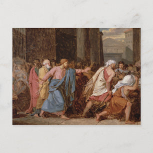 Jesus som drev handelsmännen från Temple Vykort