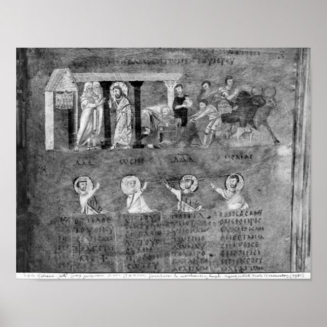 Jesus som drev handlarna från Temple Poster (Framsidan)