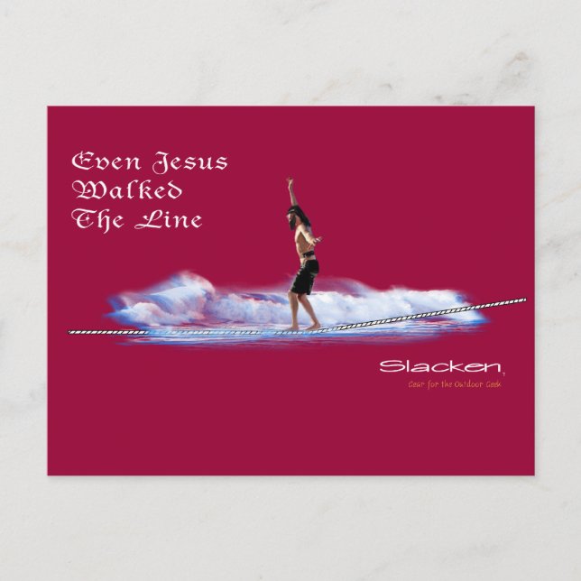 jesus som går på linjen vykort (Framsida)
