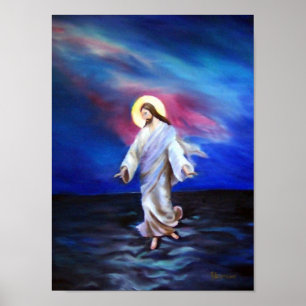 Jesus som går på vatten ....... poster