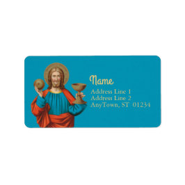 Jesus som håller upp Eukarist (SNV 050) Adressetikett