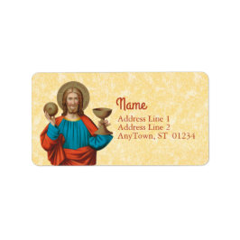 Jesus som håller upp Eukarist (SNV 050) Adressetikett