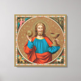 Jesus som håller upp Eukarist (SNV 050) Canvastryck
