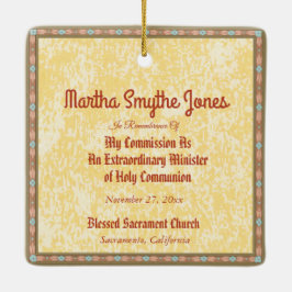 Jesus som håller upp Eukarist (SNV 050) Julgransprydnad Keramik