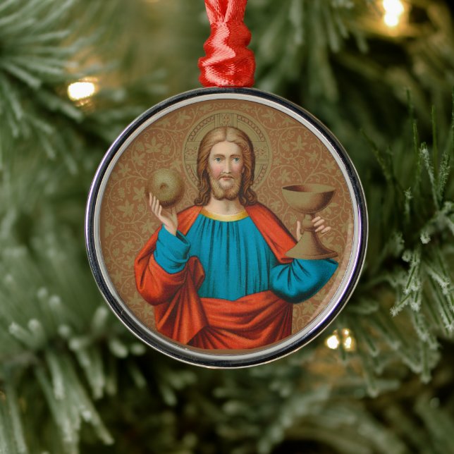 Jesus som håller upp Eukarist (SNV 050) Julgransprydnad Metall (Träd)